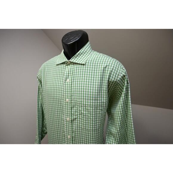 Brooks Brothers Dress Shirt Classic 1818 Button Up Plaid Mens Large 16.5-32 - Picture 1 of 10